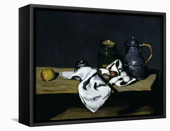 Still-Life with Teapot, c.1869-Paul Cézanne-Framed Premier Image Canvas