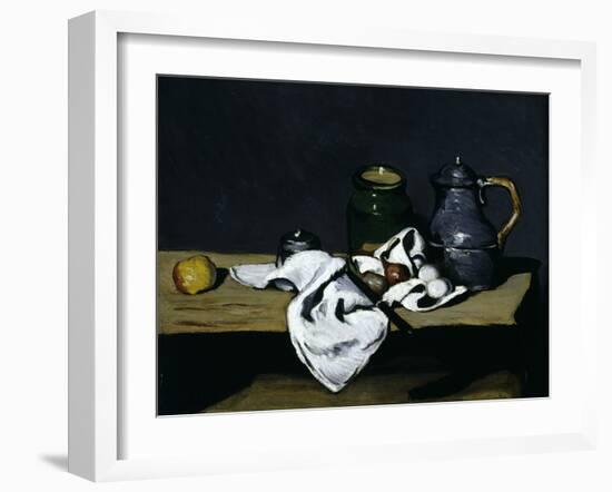 Still-Life with Teapot, c.1869-Paul Cézanne-Framed Giclee Print