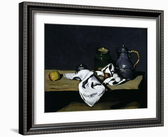 Still-Life with Teapot, c.1869-Paul Cézanne-Framed Giclee Print