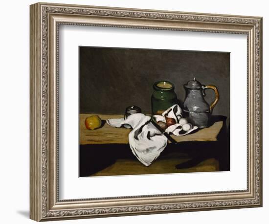 Still-Life with Teapot-Paul Cézanne-Framed Giclee Print