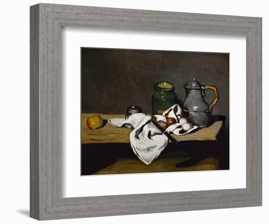 Still-Life with Teapot-Paul Cézanne-Framed Giclee Print