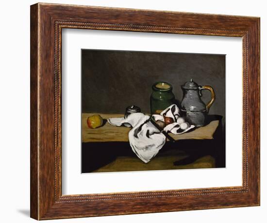 Still-Life with Teapot-Paul Cézanne-Framed Giclee Print