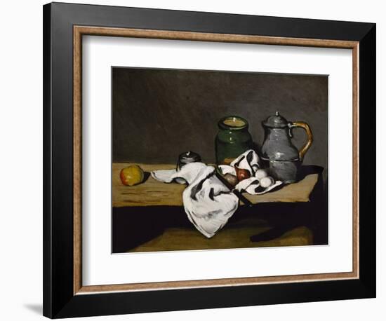 Still-Life with Teapot-Paul Cézanne-Framed Giclee Print