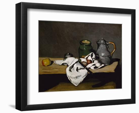 Still-Life with Teapot-Paul Cézanne-Framed Giclee Print