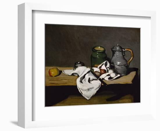 Still-Life with Teapot-Paul Cézanne-Framed Giclee Print