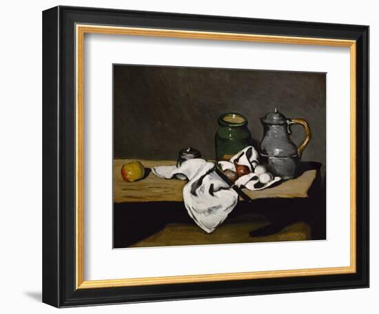 Still-Life with Teapot-Paul Cézanne-Framed Giclee Print