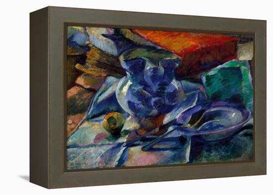 Still Life with the Jug, Bowl and Cutlery. 1916 (Painting)-Umberto Boccioni-Framed Premier Image Canvas