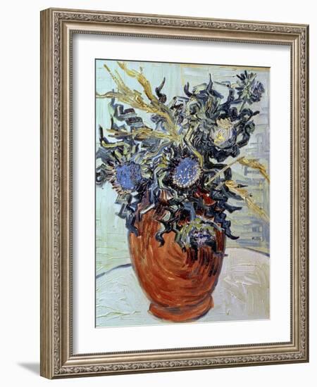 Still Life with Thistles, 1890-Vincent van Gogh-Framed Giclee Print