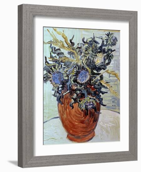 Still Life with Thistles, 1890-Vincent van Gogh-Framed Giclee Print