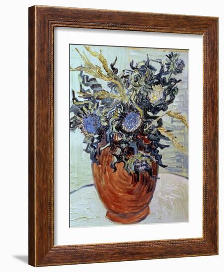 Still Life with Thistles, 1890-Vincent van Gogh-Framed Giclee Print