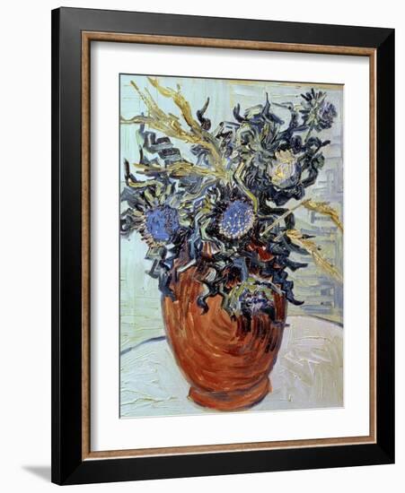 Still Life with Thistles, 1890-Vincent van Gogh-Framed Giclee Print