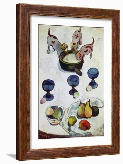 Still Life with Three Puppies, 1888-Paul Gauguin-Framed Giclee Print