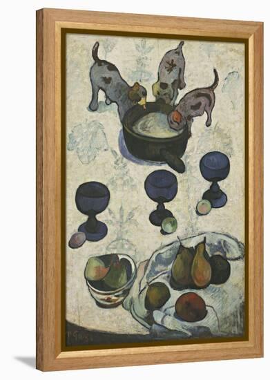 Still Life with Three Puppies-Paul Gauguin-Framed Premier Image Canvas