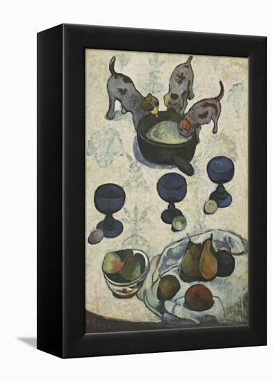 Still Life with Three Puppies-Paul Gauguin-Framed Premier Image Canvas