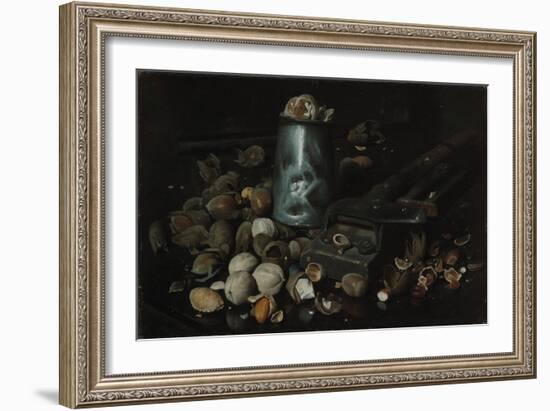 Still Life with Tin Can and Nuts, c.1886-Joseph Decker-Framed Giclee Print