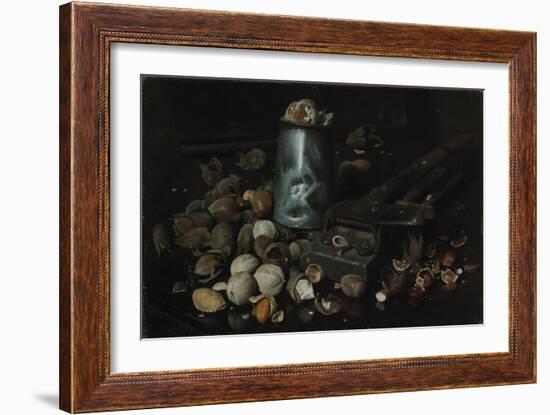 Still Life with Tin Can and Nuts, c.1886-Joseph Decker-Framed Giclee Print