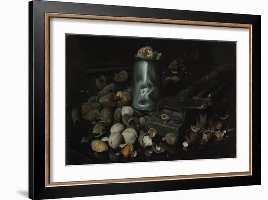 Still Life with Tin Can and Nuts, c.1886-Joseph Decker-Framed Giclee Print