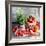 Still Life with Tomatoes and Flowering Basil in a Vase-null-Framed Photographic Print