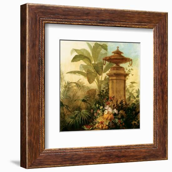 Still Life with Tropical Palms-Jean Capeinick-Framed Premium Giclee Print