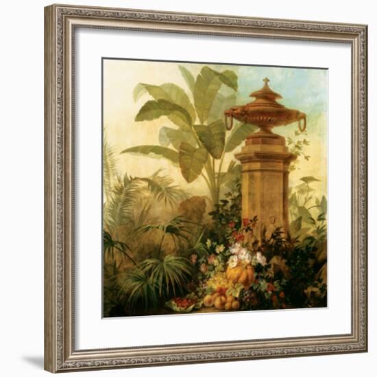 Still Life with Tropical Palms-Jean Capeinick-Framed Premium Giclee Print