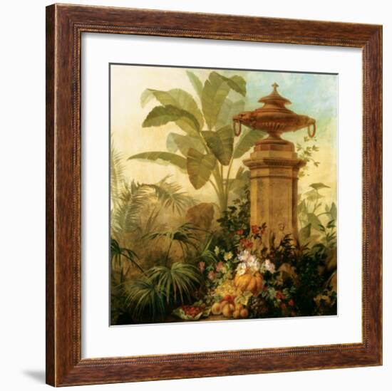 Still Life with Tropical Palms-Jean Capeinick-Framed Premium Giclee Print