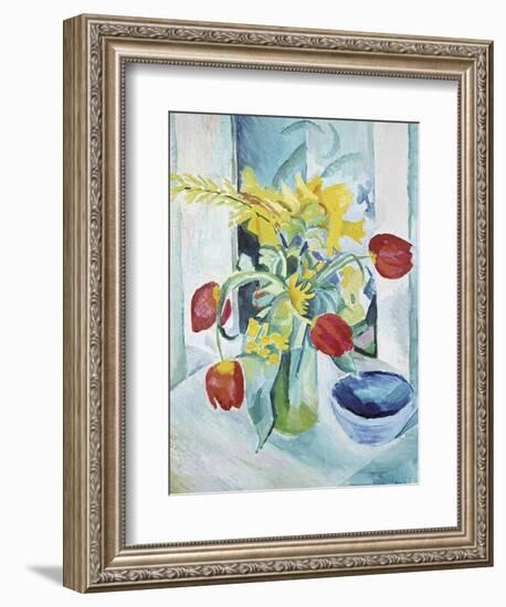 Still Life with Tulips, 1912-August Macke-Framed Giclee Print