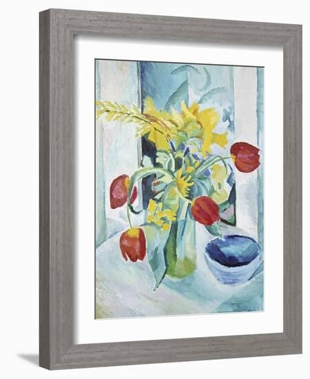 Still Life with Tulips, 1912-August Macke-Framed Giclee Print