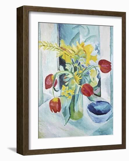 Still Life with Tulips, 1912-August Macke-Framed Giclee Print