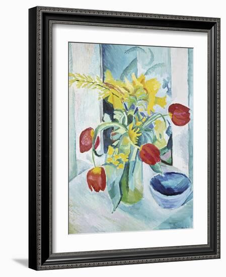 Still Life with Tulips, 1912-August Macke-Framed Giclee Print