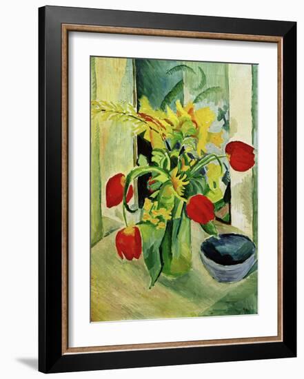 Still life with Tulips-Auguste Macke-Framed Giclee Print