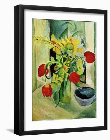 Still life with Tulips-Auguste Macke-Framed Giclee Print