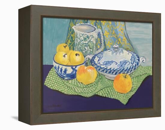 Still life with Tureen and Apples,1999,-Joan Thewsey-Framed Premier Image Canvas