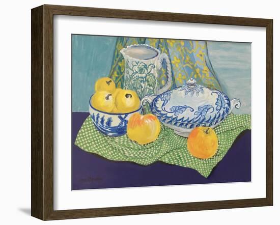 Still life with Tureen and Apples,1999,-Joan Thewsey-Framed Giclee Print