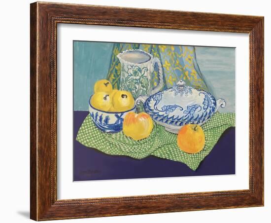 Still life with Tureen and Apples,1999,-Joan Thewsey-Framed Giclee Print