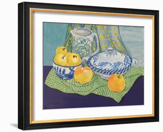 Still life with Tureen and Apples,1999,-Joan Thewsey-Framed Giclee Print