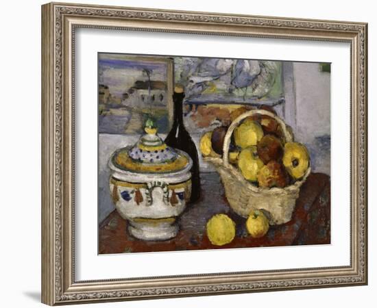 Still-Life with Tureen, c.1877-Paul Cézanne-Framed Giclee Print