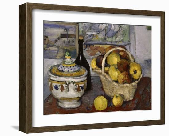 Still-Life with Tureen, c.1877-Paul Cézanne-Framed Giclee Print