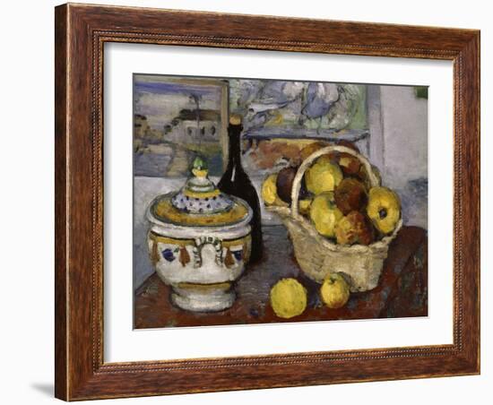 Still-Life with Tureen, c.1877-Paul Cézanne-Framed Giclee Print