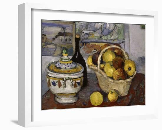 Still-Life with Tureen, c.1877-Paul Cézanne-Framed Giclee Print