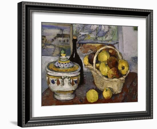 Still-Life with Tureen, c.1877-Paul Cézanne-Framed Giclee Print
