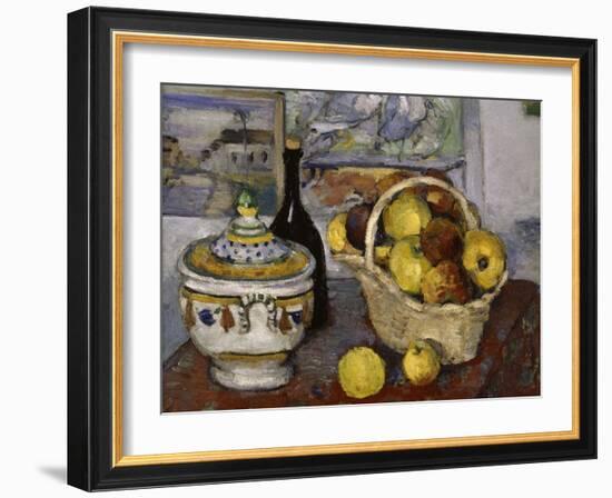 Still-Life with Tureen, c.1877-Paul Cézanne-Framed Giclee Print