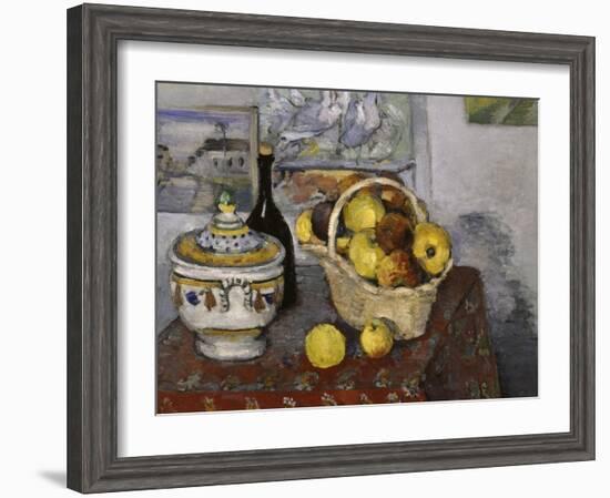 Still-Life with Tureen, c.1877-Paul Cézanne-Framed Giclee Print