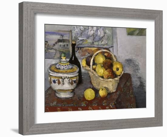 Still-Life with Tureen, c.1877-Paul Cézanne-Framed Giclee Print