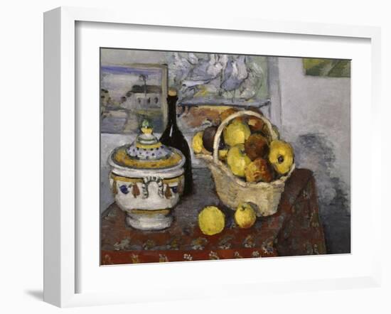 Still-Life with Tureen, c.1877-Paul Cézanne-Framed Giclee Print