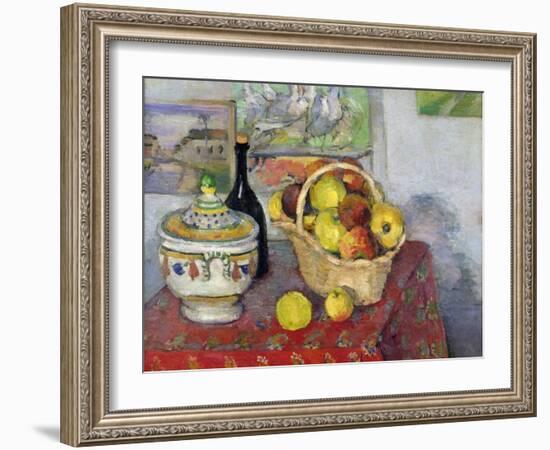 Still Life with Tureen, circa 1877-Paul Cézanne-Framed Giclee Print