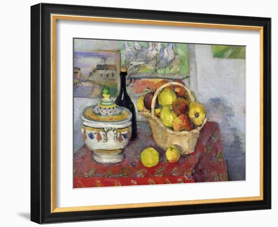 Still Life with Tureen, circa 1877-Paul Cézanne-Framed Giclee Print