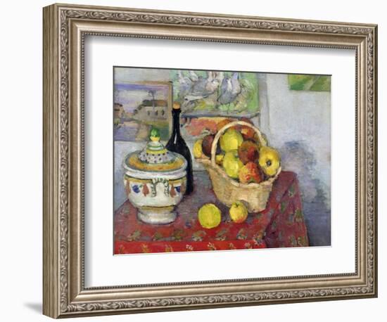 Still Life with Tureen, circa 1877-Paul Cézanne-Framed Giclee Print