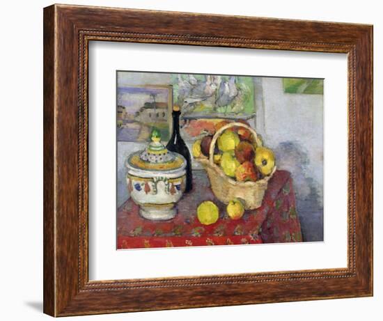 Still Life with Tureen, circa 1877-Paul Cézanne-Framed Giclee Print