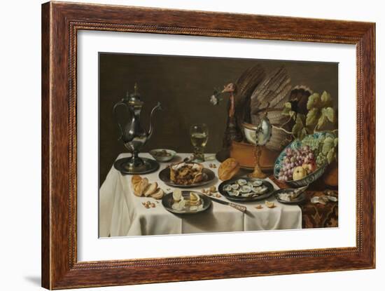 Still Life with Turkey Pie, 1627-Pieter Claesz-Framed Giclee Print