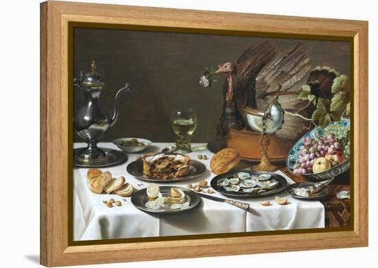 Still Life with Turkey Pie-Pieter Claesz-Framed Premier Image Canvas
